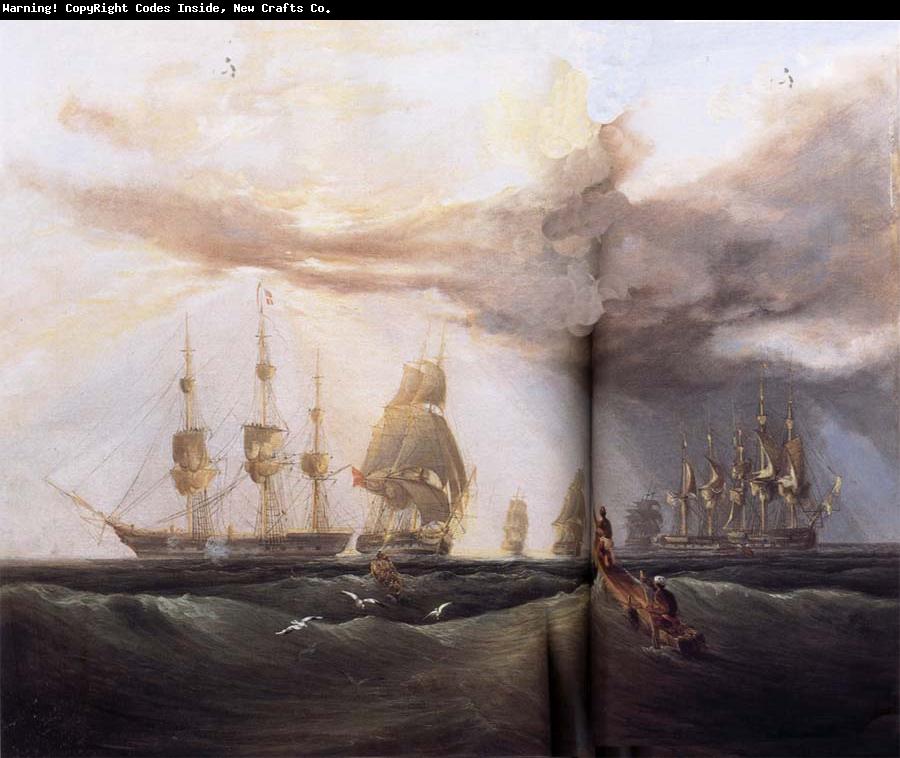 William Daniell East Indiamen on the Madras Roads,Bay of Bengal